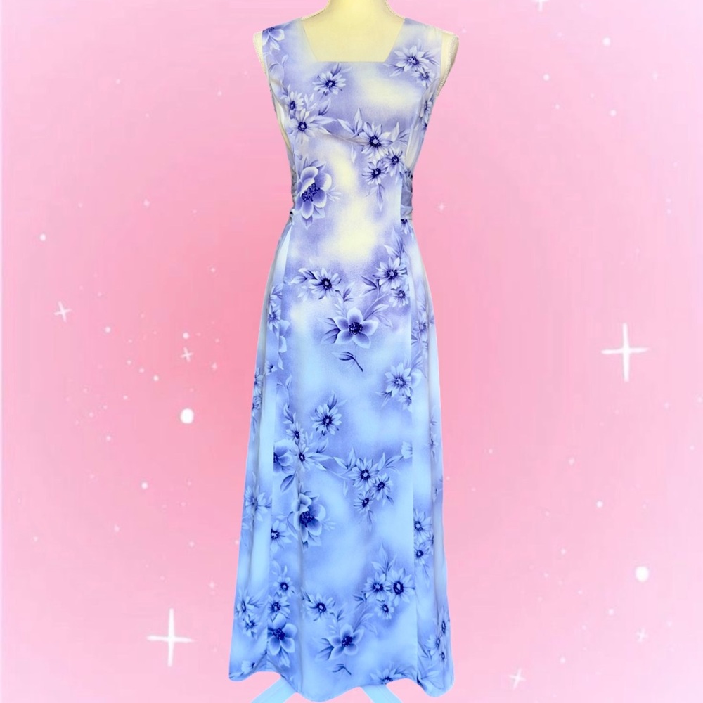 vintage floral maxi dress